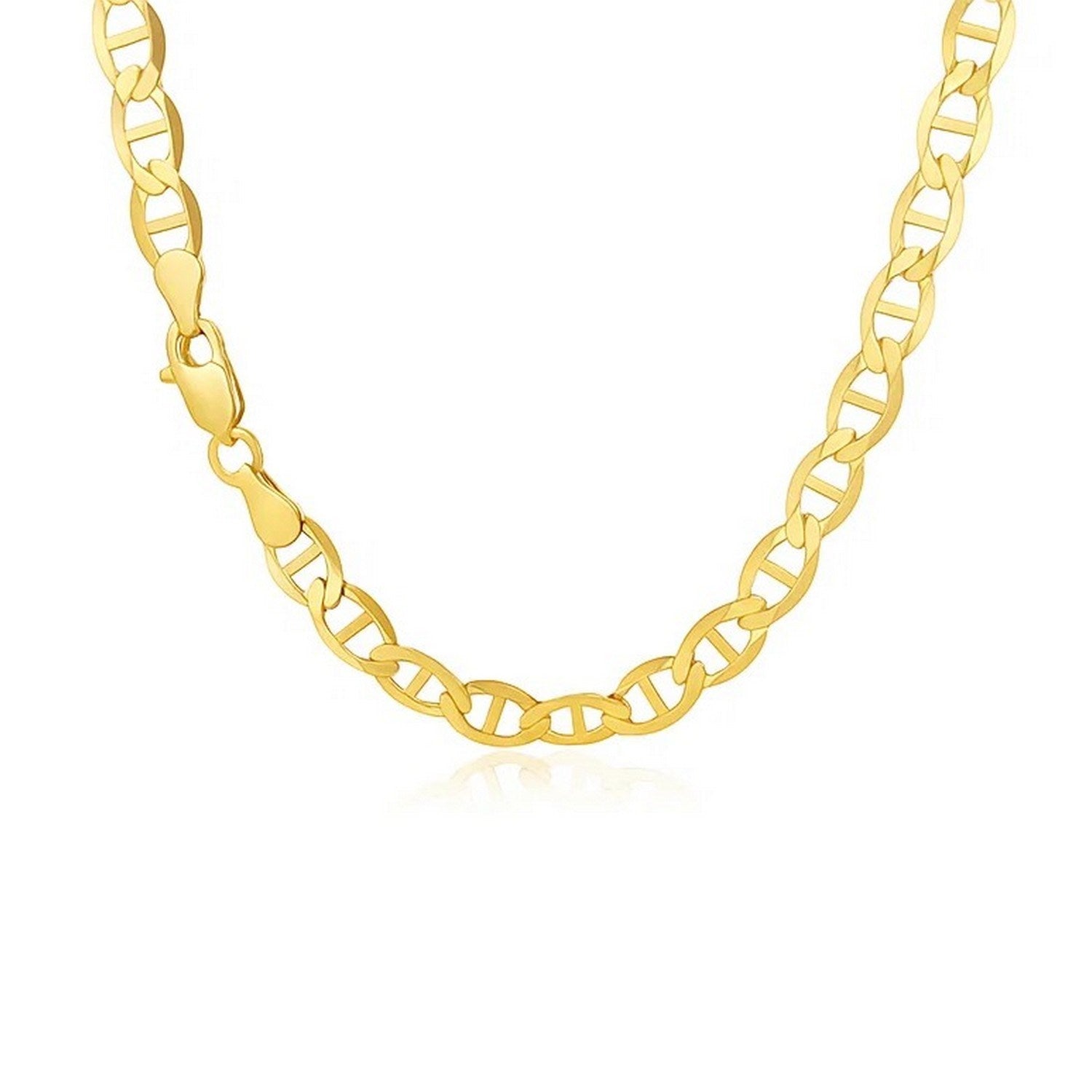 14k Yellow Gold Mariner Link Chain (5.50 mm) - Peelerie